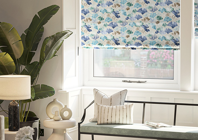 Palm Beach Faux Silk, Cool Water - Twist&Fit Roman Blind - Image 5